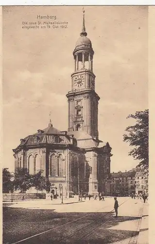 Hamburg, Die neue St.Michaeliskirche von 1912 ngl F5447