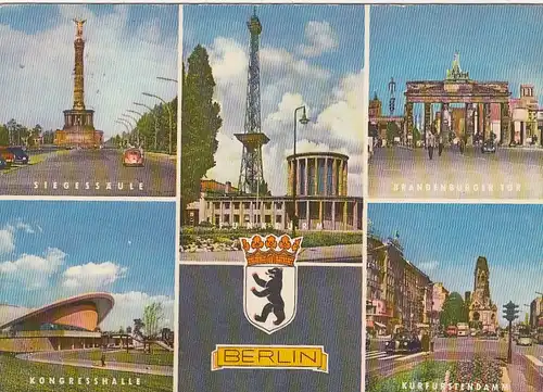 Berlin, Mehrbildkarte gl1958 F6880