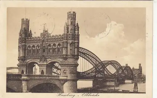 Hamburg, Elbbrücke feldpgl1915 F5467