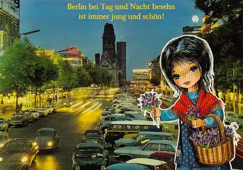 Berlin, Kurfürstendamm mit Europa-Center gl1974 F6898