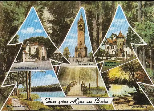 Berlin, Mehrbildkarte, das grüne Herz von Berlin gl1983 F7145
