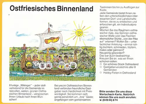 Ostfriesisches Binnenland, Wiesmoor, Werbekarte ngl F8776