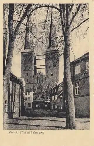 Lübeck, Blick auf den Dom ngl F7818