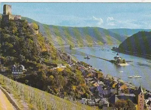 Kaub a.Rhein, die Pfalz und Burg Gutenfels gl1986? G0963