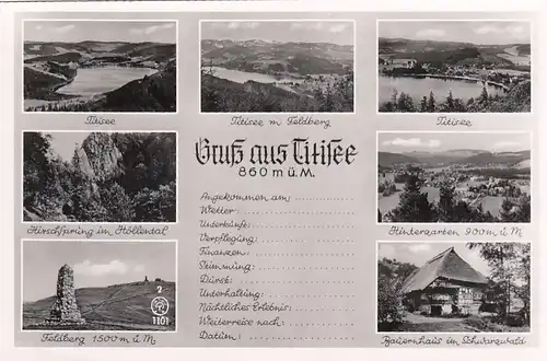 Gruss aus Titisee, Schwarzwald, Mehrbildkarte ngl F4876