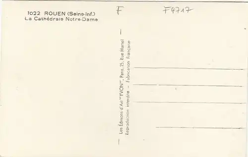 Rouen (Seine-Inf.) La Cathédrale Notre-Dame ngl F4717