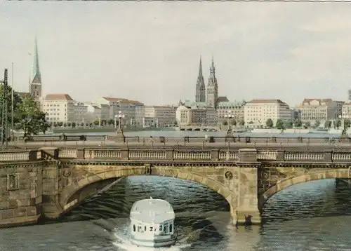 Hamburg, Lombardsbrücke und Innenstadt ngl F5563