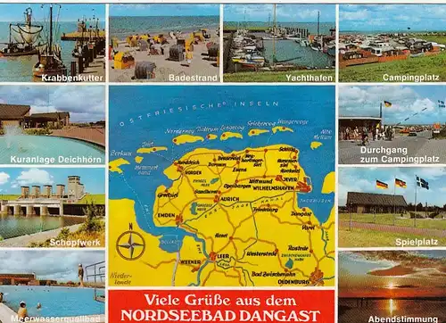 Nordseebad Dangast, Mehrbildkarte ngl F8605
