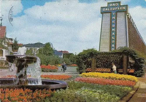 Bad Salzuflen, Rosengarten mit Saline gl1966 G1036