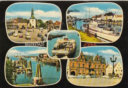 Glückstadt, Elbe, Mehrbildkarte ngl G1046