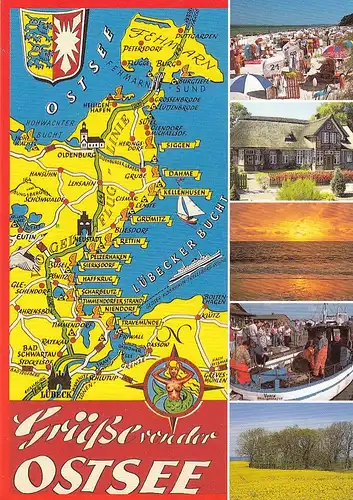 Grüße von der Ostsee, Mehrbildkarte glum 1990? F7983