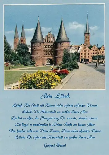 Lübeck, Stadt-Gedicht von Gerhard Wetzel ngl F7989