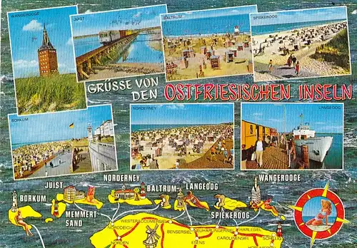 Nordseebad Wangerooge, Mehrbildkarte gl1978 F8727