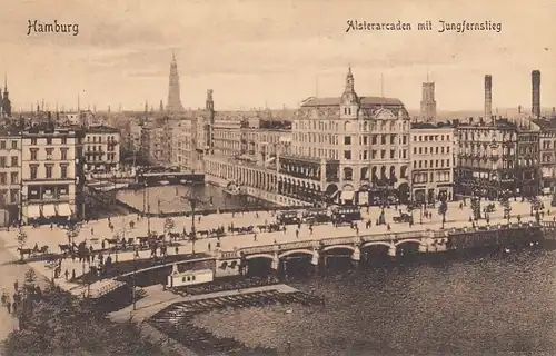 Hamburg, Alstercarcaden mit Jungfernstieg ngl F5031