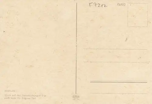 Berlin, Brandenburger Tor nach dem 13.08.1961 ngl F7212