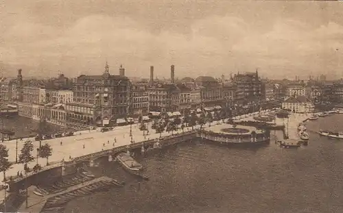 Hamburg, Jungfernstieg mit Alster und Alsterpavillon ngl F5038