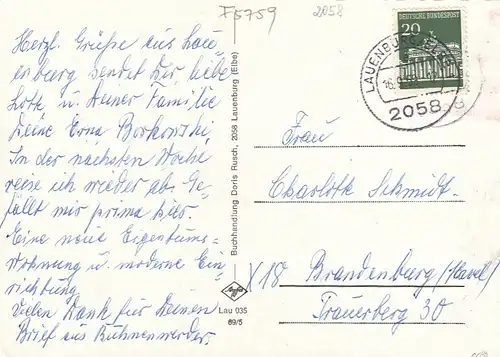 Lauenburg an der Elbe, Mehrbildkarte gl1969 F5759