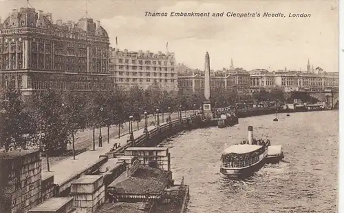 London, Thames Embarkment and Cleopatra's Needle gl1925 F4949