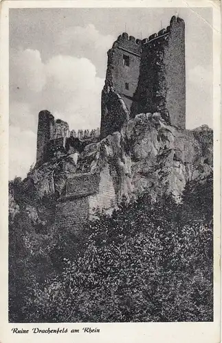 Ruine Drachenfels a.Rhein, gl1950 G0817