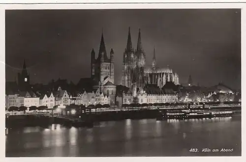 Köln am Rhein, am Abend gl1938? F4984