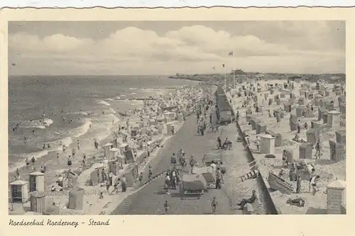 Nordseebad Norderney, Strand glum 1950? F9046