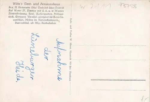 Undeloh, Lüneburger Heide, Wittes Gast- und Pensionshaus ngl F5798