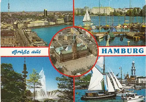 Grüsse aus Hamburg Mehrbildkarte gl1997 F5140
