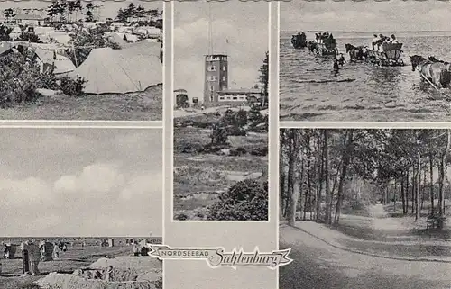 Nordseebad Sahlenburg, Mehrbildkarte gl1960 F5891