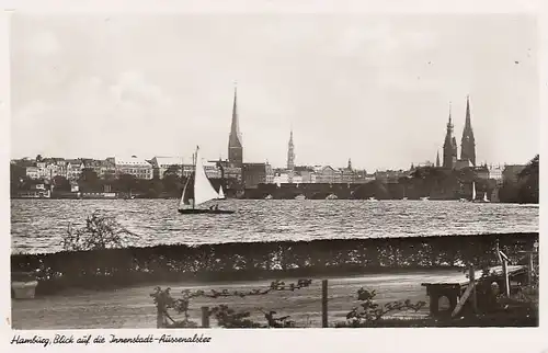 Hamburg, Blick auf die Innenstadt-Aussenalster ngl F5043