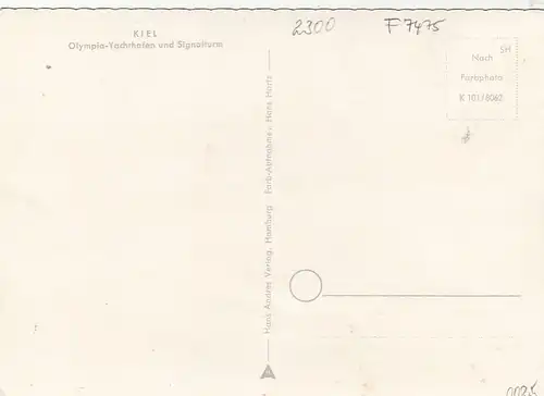 Kiel, Oylmpia-Yachthafen und Signalturm ngl F7475