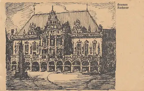 Bremen, Rathaus, Kriegsgefangenen-Karte ngl F8248