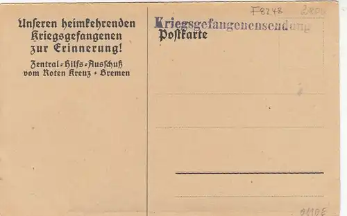 Bremen, Rathaus, Kriegsgefangenen-Karte ngl F8248