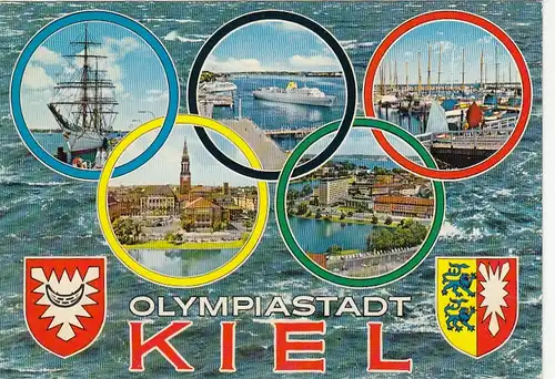 Olympiastadt Kiel, Mehrbildkarte gl1972 F7499