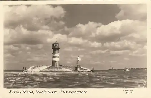 Kieler Förde, Leuchtturm Friedrichsort gl1955 F7509