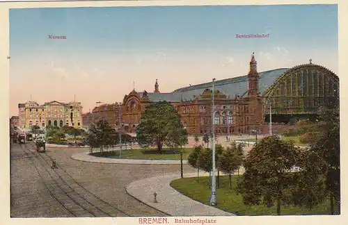 Bremen, Bahnhofsplatz mit Museum ngl F8280