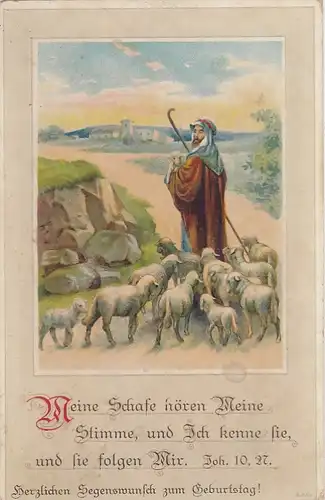 Religion: Meine Schafe hören Meine Stimme ... gl1916 F9078