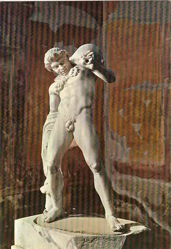 Ercolano, Casa dei Cervi, Satiro con l'otre ngl F5276