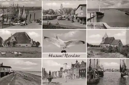 Husum, Nordsee, Mehrbildkarte gl1960 F6222