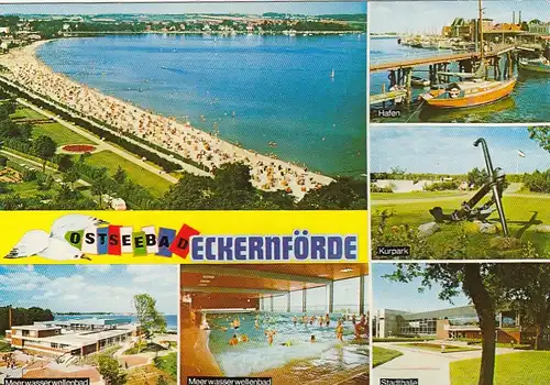 Ostseebad Eckernförde, Mehrbildkarte ngl F7636