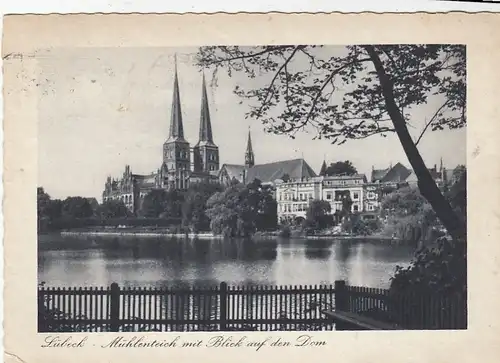 Lübeck, Mühlenteich mit Blick aufden Dom gl1937 F7821