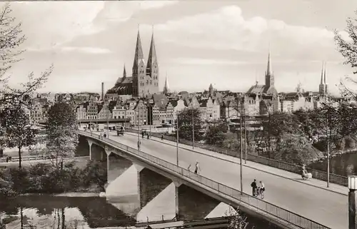 Lübeck, Blicküber die Marienbrücke auf die Stadt gl1971 F7840