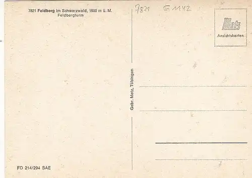 Feldberg, Schwarzwald, Feldbergturm, Alpenkette ngl G1142