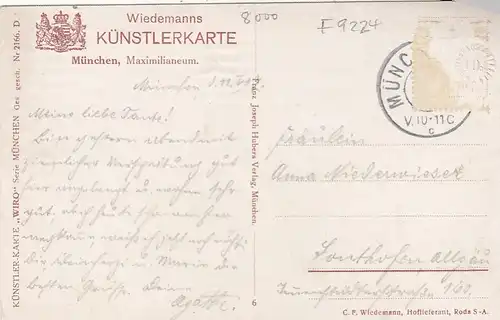 München, Maximilianeum gl1917? F9224