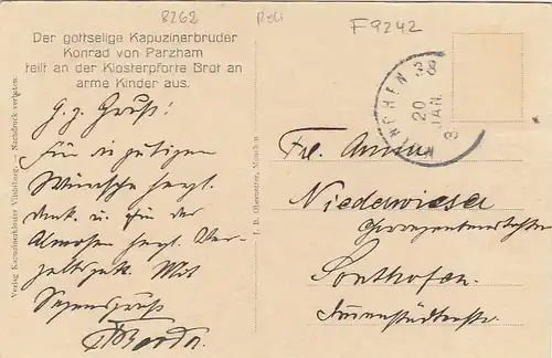 Bruder Konrad von Parzahn (Altötting?) glum 1910? F9242