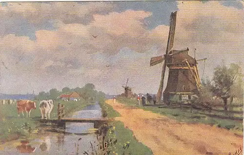 Holländische Windmühle feldpgl1913 F5399