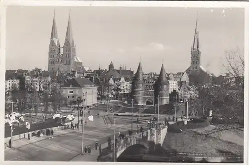 Lübeck, A.H.-Platz, Marienkirche, Holstentor, Petrikirche ngl F7826