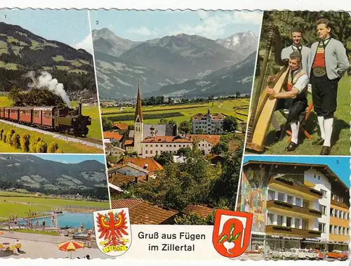 Fügen, Zillertal, Tirol, Mehrbildkarte glum 1960? G1221