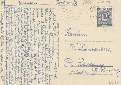 Lübeck, Holstentorplatz gl1947 F7952