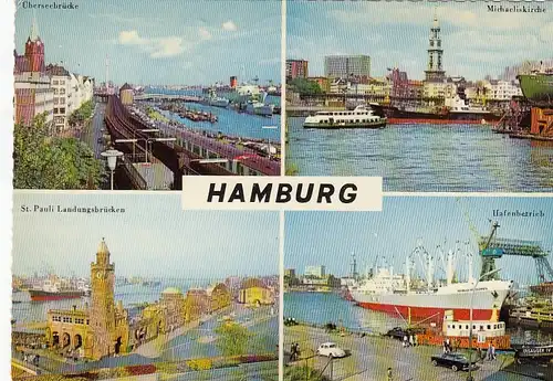 Hamburg, Mehrbildkarte gl1965 F5518