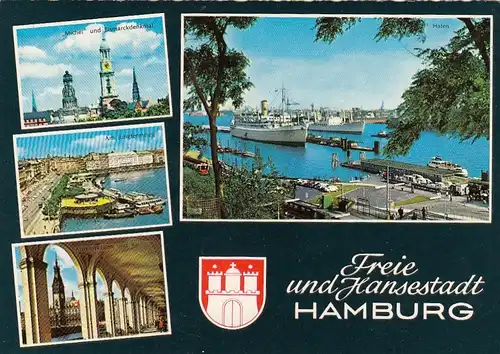 Hamburg, Mehrbildkarte ngl F5541
